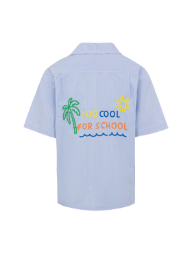 Kalea cotton shirt with Too Cool for School embroidery - MC2 Saint Barth