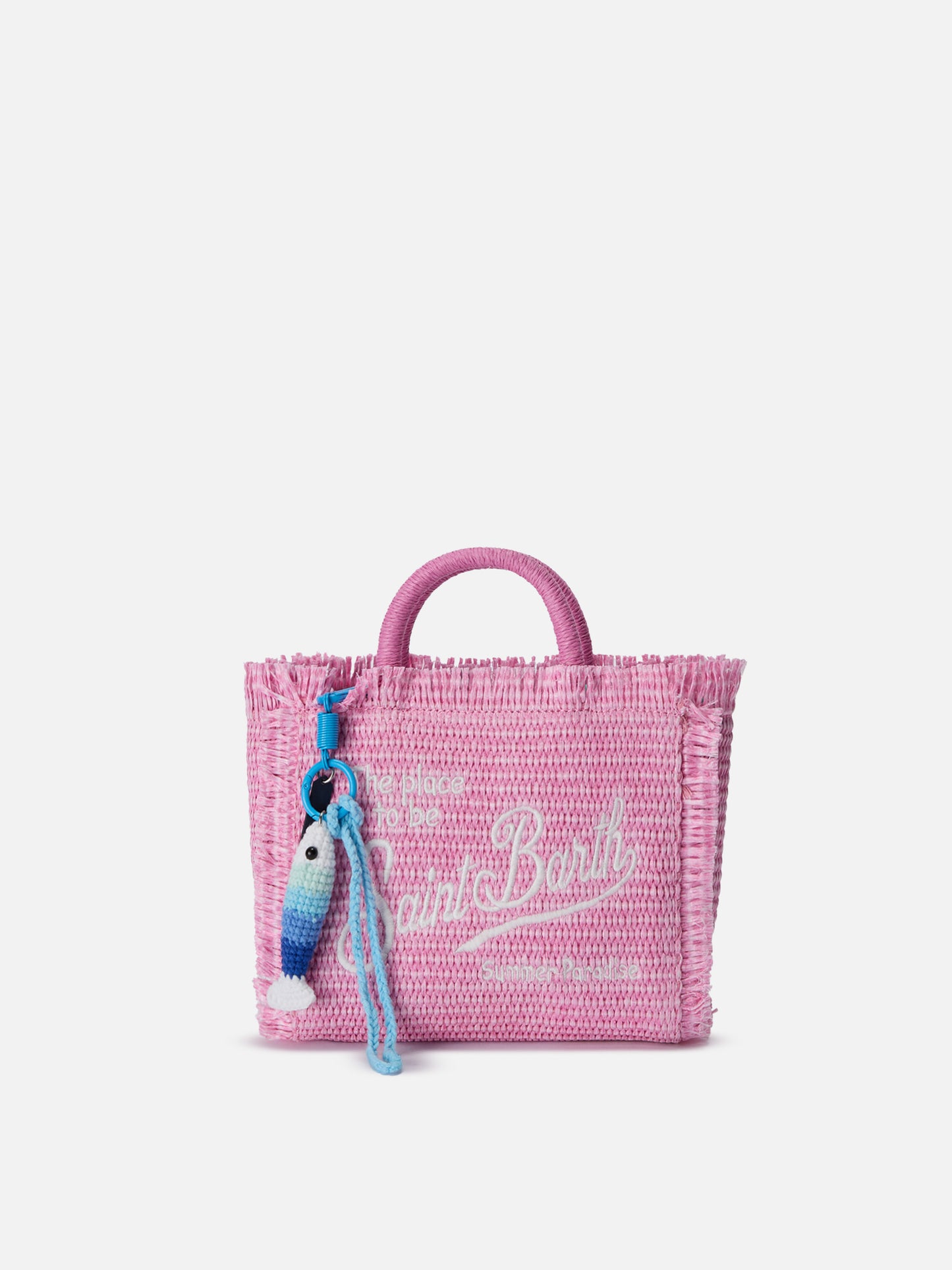 Funny bag Charm with crochet sardine fish