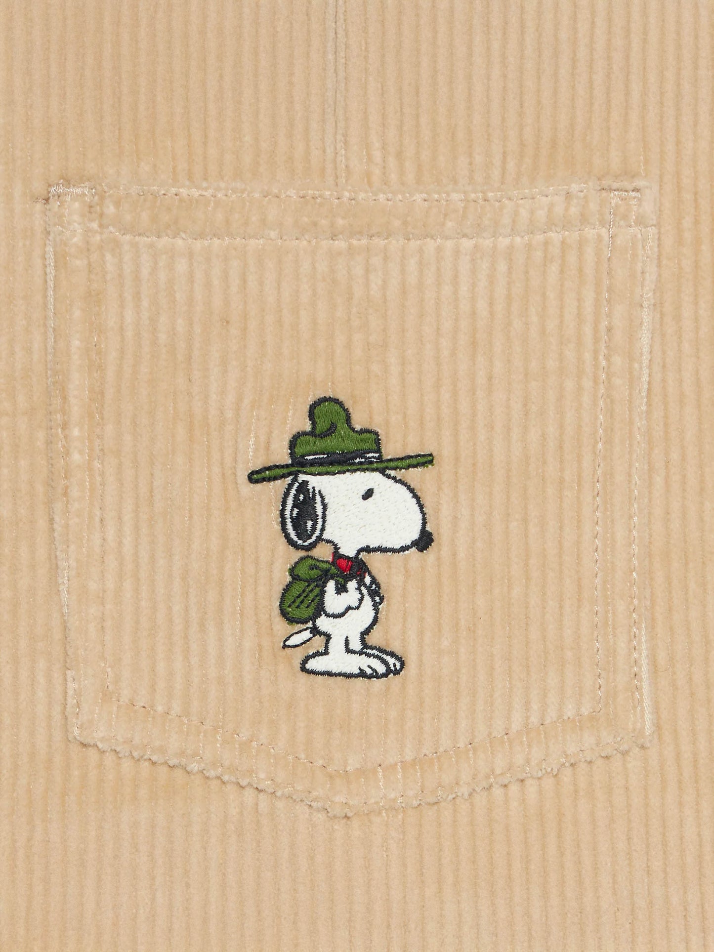 Boy corduroy salopette with Snoopy patch | SNOOPY PEANUTS™ SPECIAL EDITION