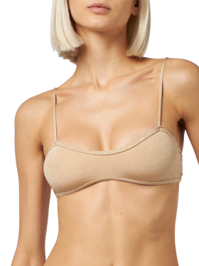 Woman lurex scooped bralette top swimsuit Laryn - MC2 Saint Barth
