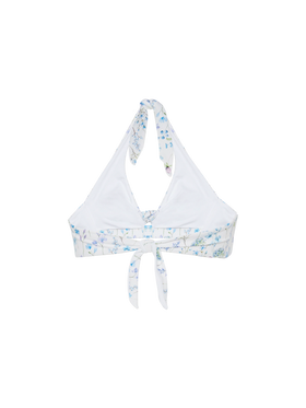 Leda triangle bralette top with flower print - MC2 Saint Barth