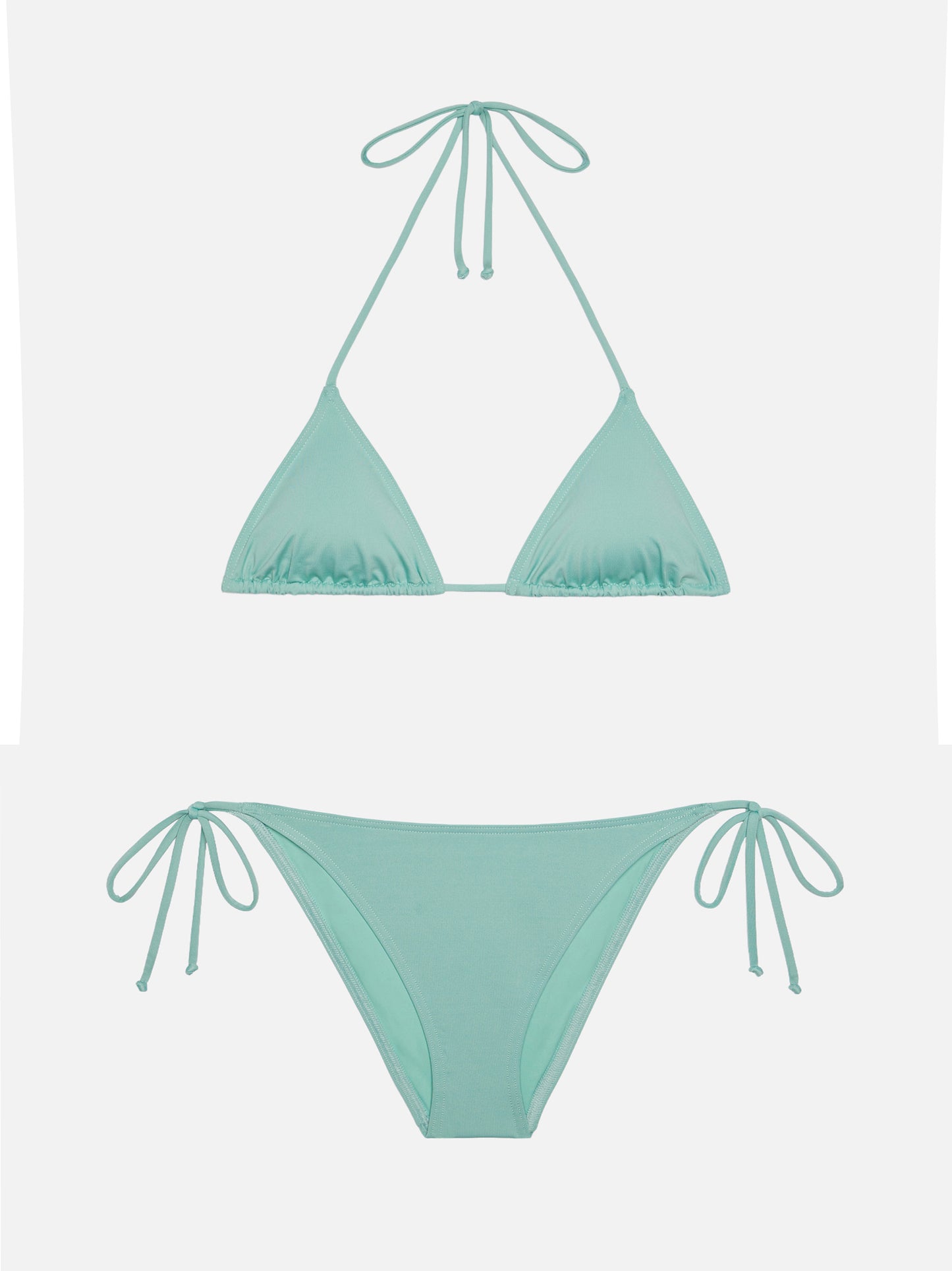 Virgo sage green classic swim briefs - Leah sage green triangle top swimsuit