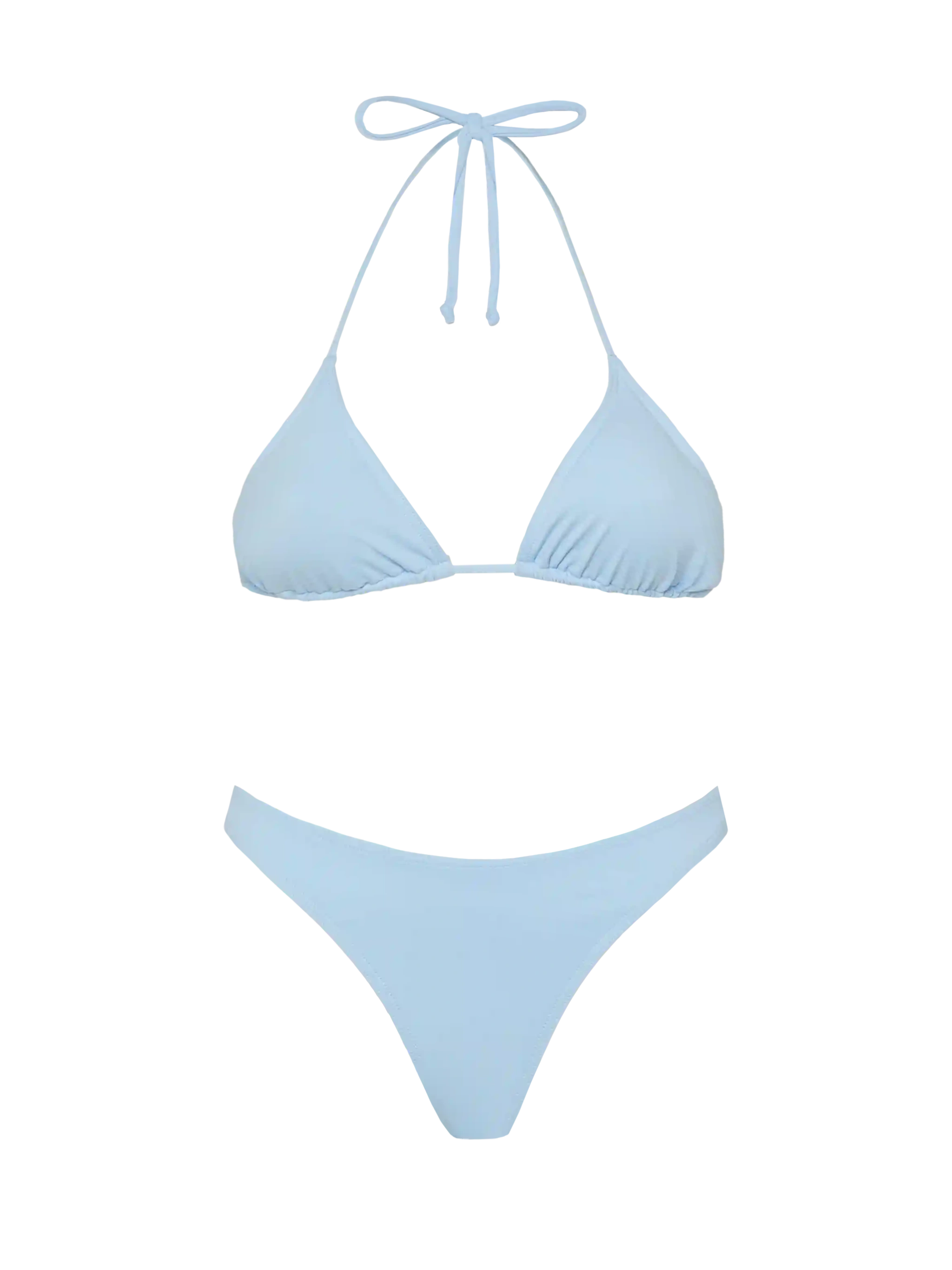 Leah Naomi light blue bikini with triangle top and cheeky