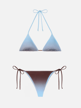 Classic triangle bikini Leah Marielle with gradient print