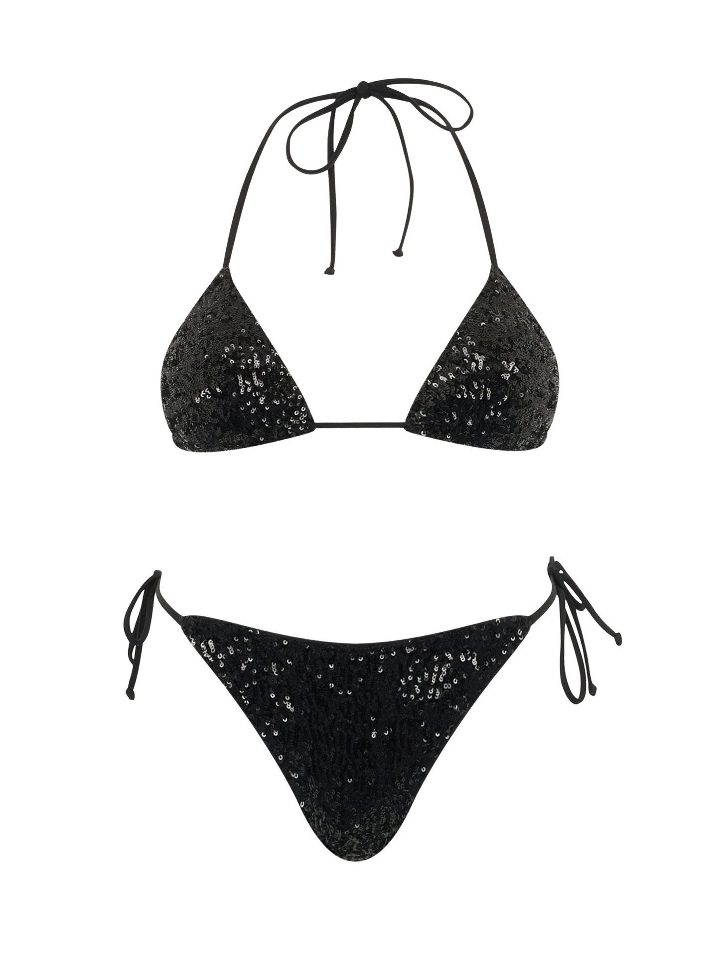 Triangel-Bikini mit schwarzen Pailletten für Damen Leah Marielle