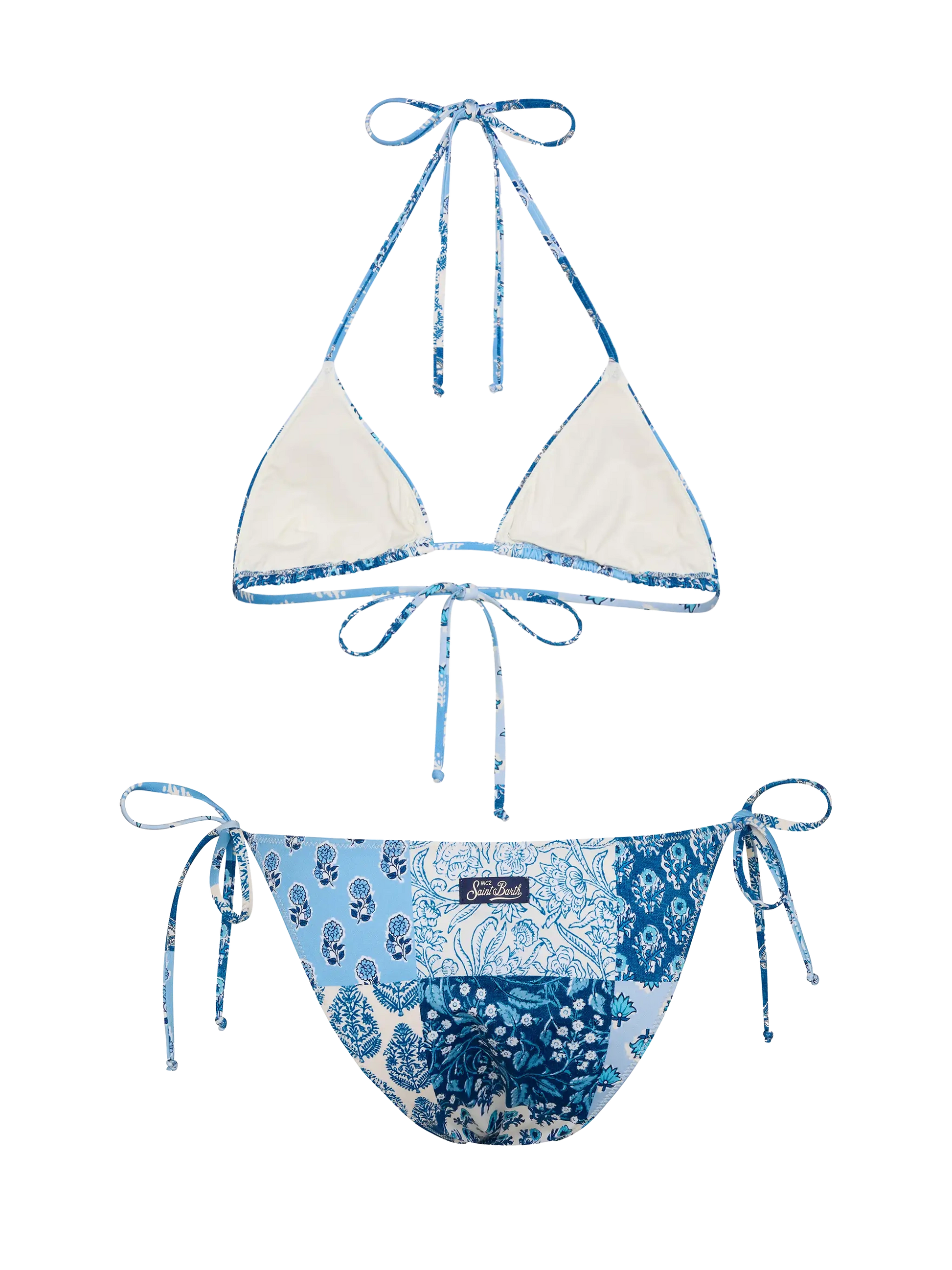 Triangle bikini Leah Virgo with floral patch print - MC2 Saint Barth
