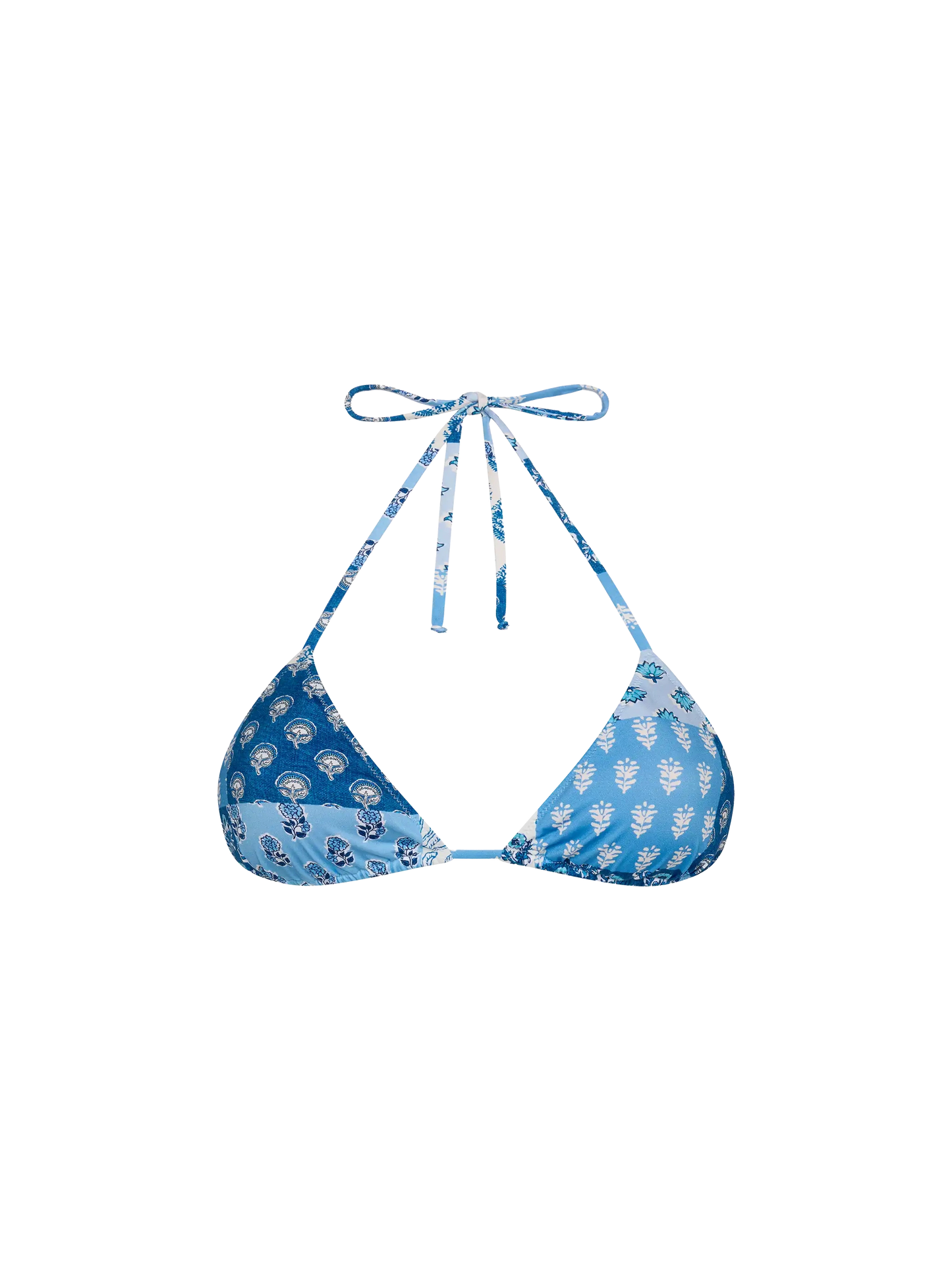 Leah triangle top with floral patch print - MC2 Saint Barth