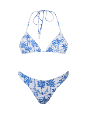 Triangle bikini Leah Naomi with toile de jouy print - MC2 Saint Barth