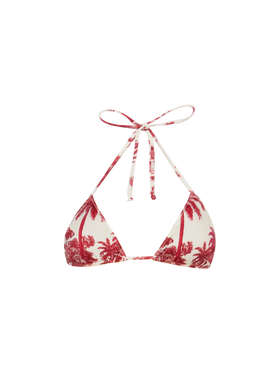 Leah triangle top swimsuit with toile de jouy print | AI CO-CREATED DESIGN BY RICKDICK - POWERED BY RED-EYE - MC2 Saint Barth