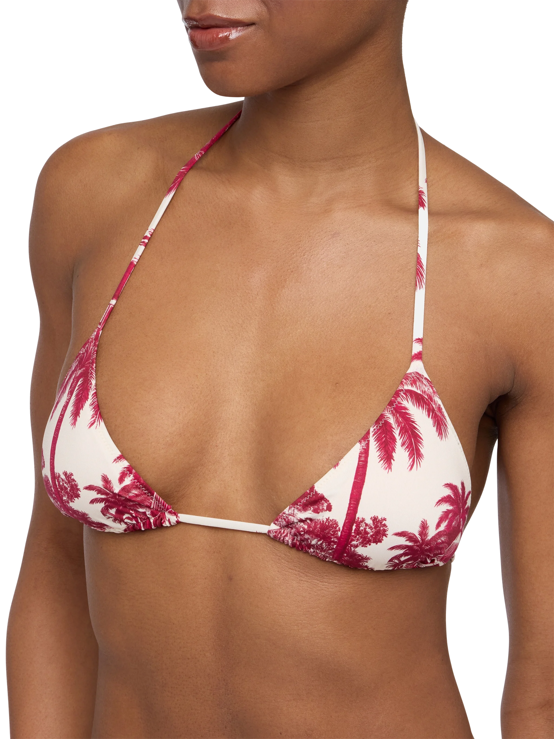 Leah triangle top swimsuit with toile de jouy print | AI CO-CREATED DESIGN BY RICKDICK - POWERED BY RED-EYE - MC2 Saint Barth