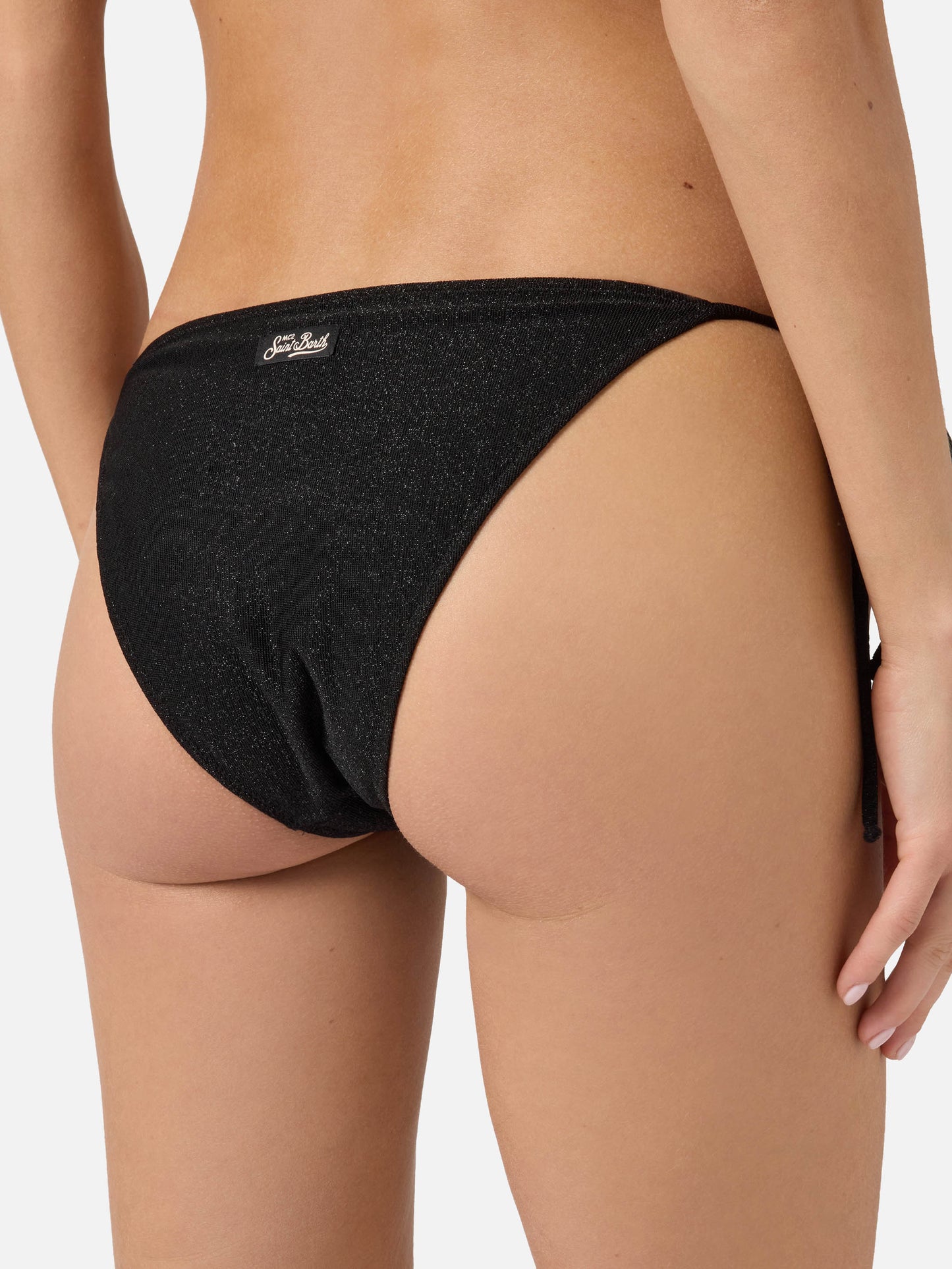 Leah Teen black lurex triangle bikini