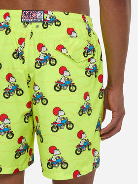 Man light fabric swim shorts with Snoopy print | PEANUTS® SPECIAL EDITION