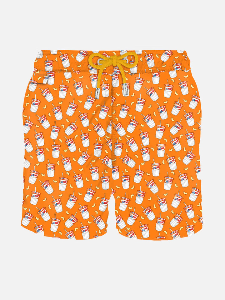 Man light fabric swim shorts with Estathé print | ESTATHé® SPECIAL EDITION - MC2 Saint Barth
