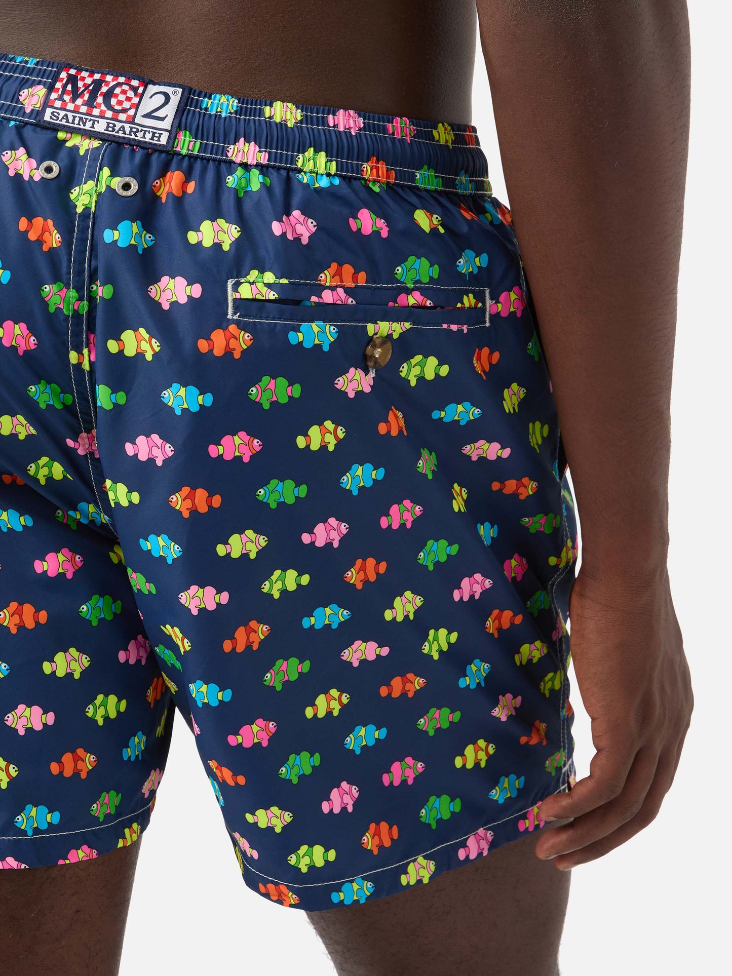 Lighting Micro Fantasy blue clownfish print swim shorts
