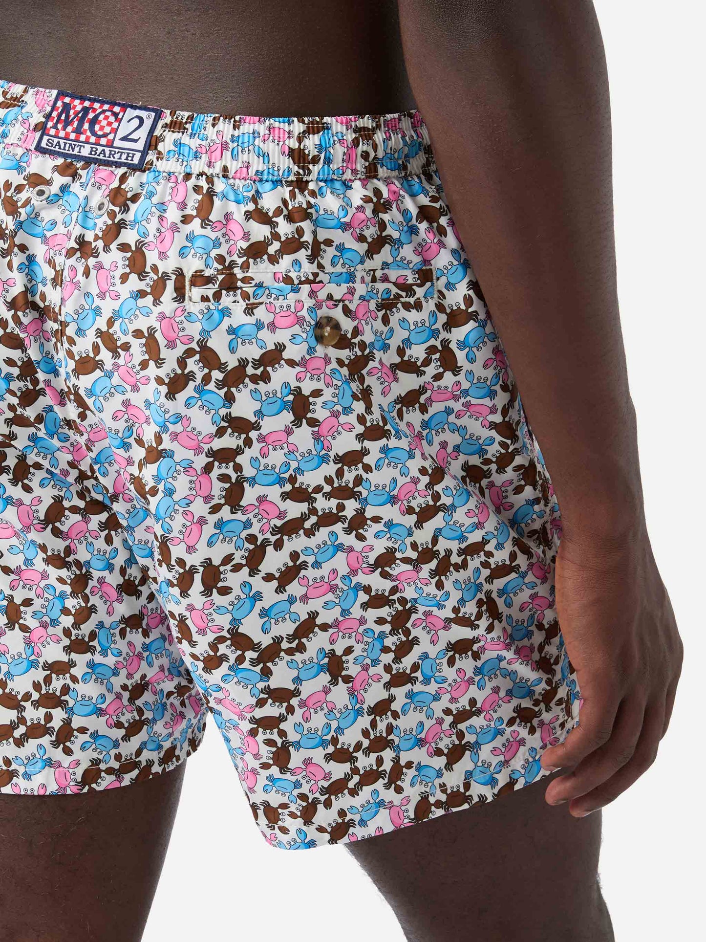 Lighting Micro Fantasy multicolor crab print swim shorts