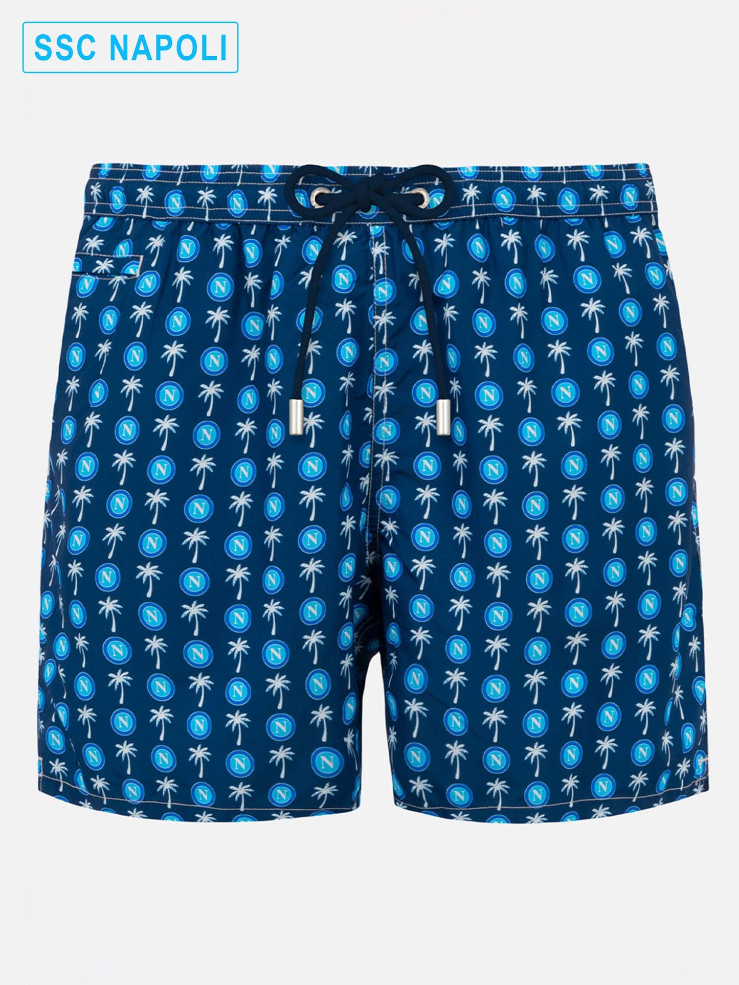 Man light fabric swim shorts with Napoli logo print | SSC NAPOLI SPECIAL EDITION