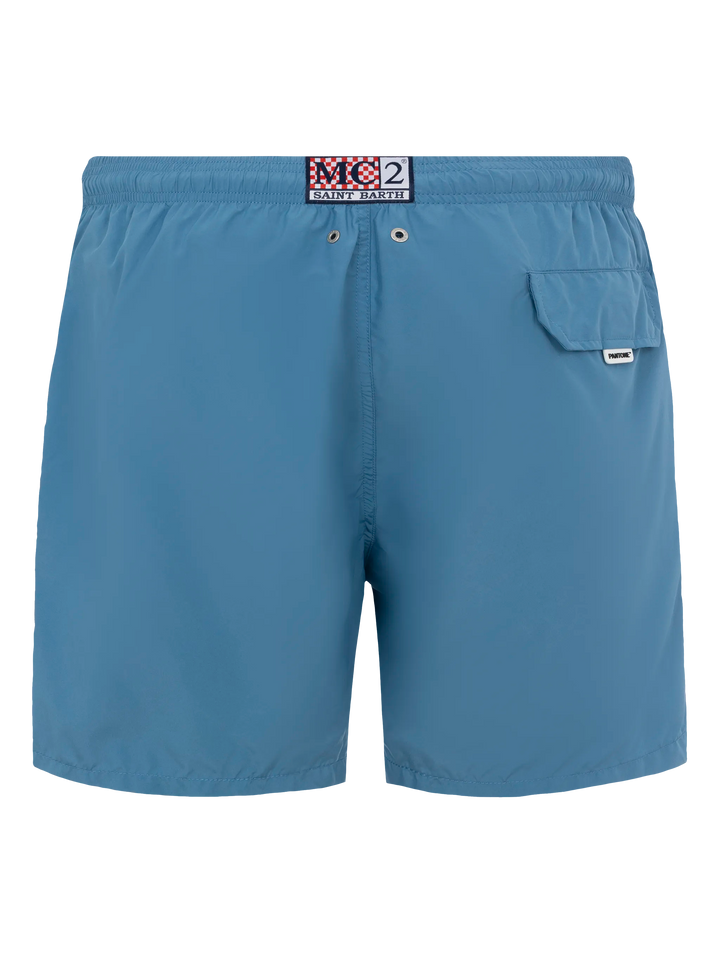 Lightweight fabric dusty blue swim shorts Lighting Pantone | PANTONE® SPECIAL EDITION - MC2 Saint Barth