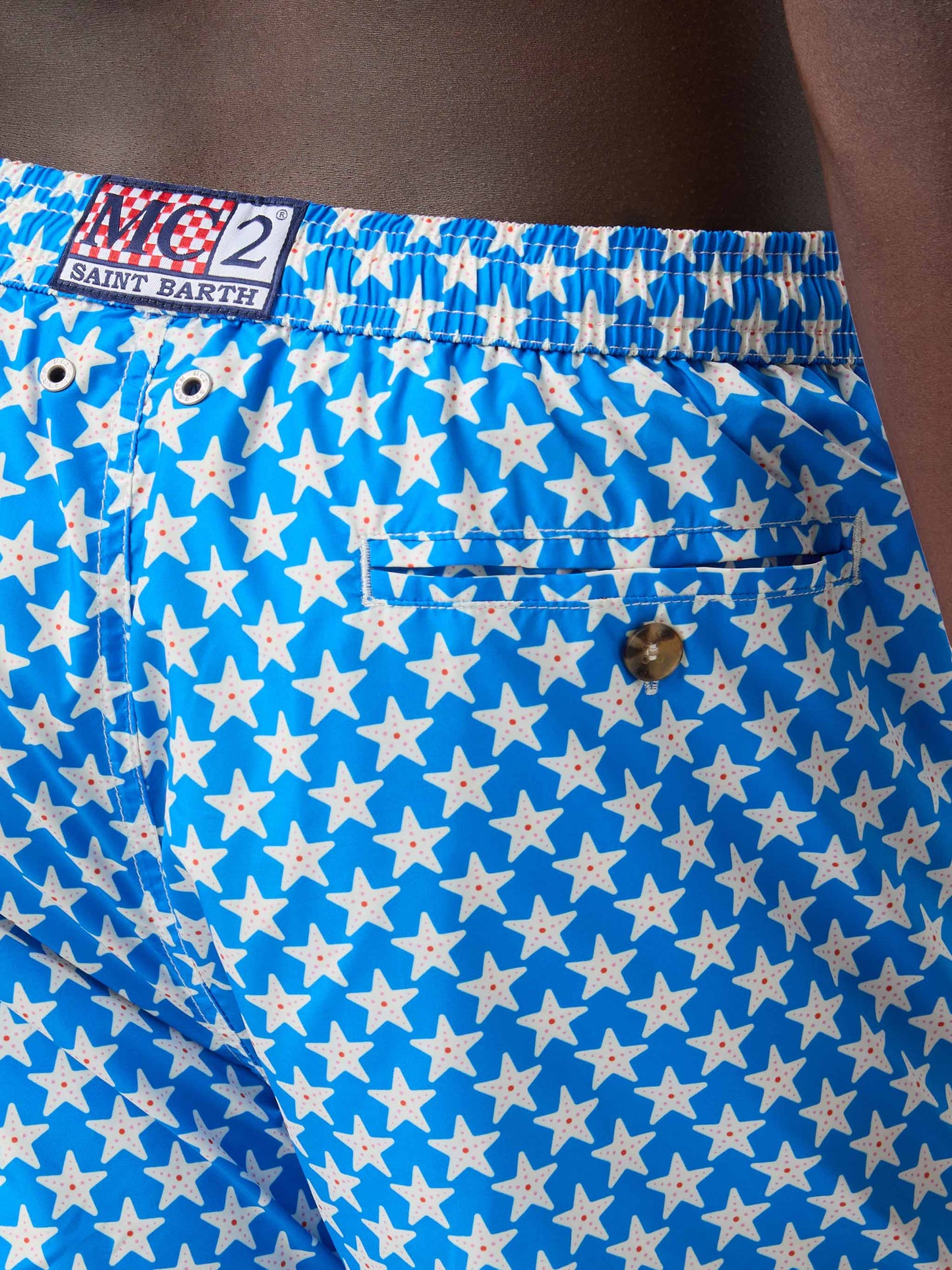 Maillot de bain short à imprimé étoile de mer lumineuse