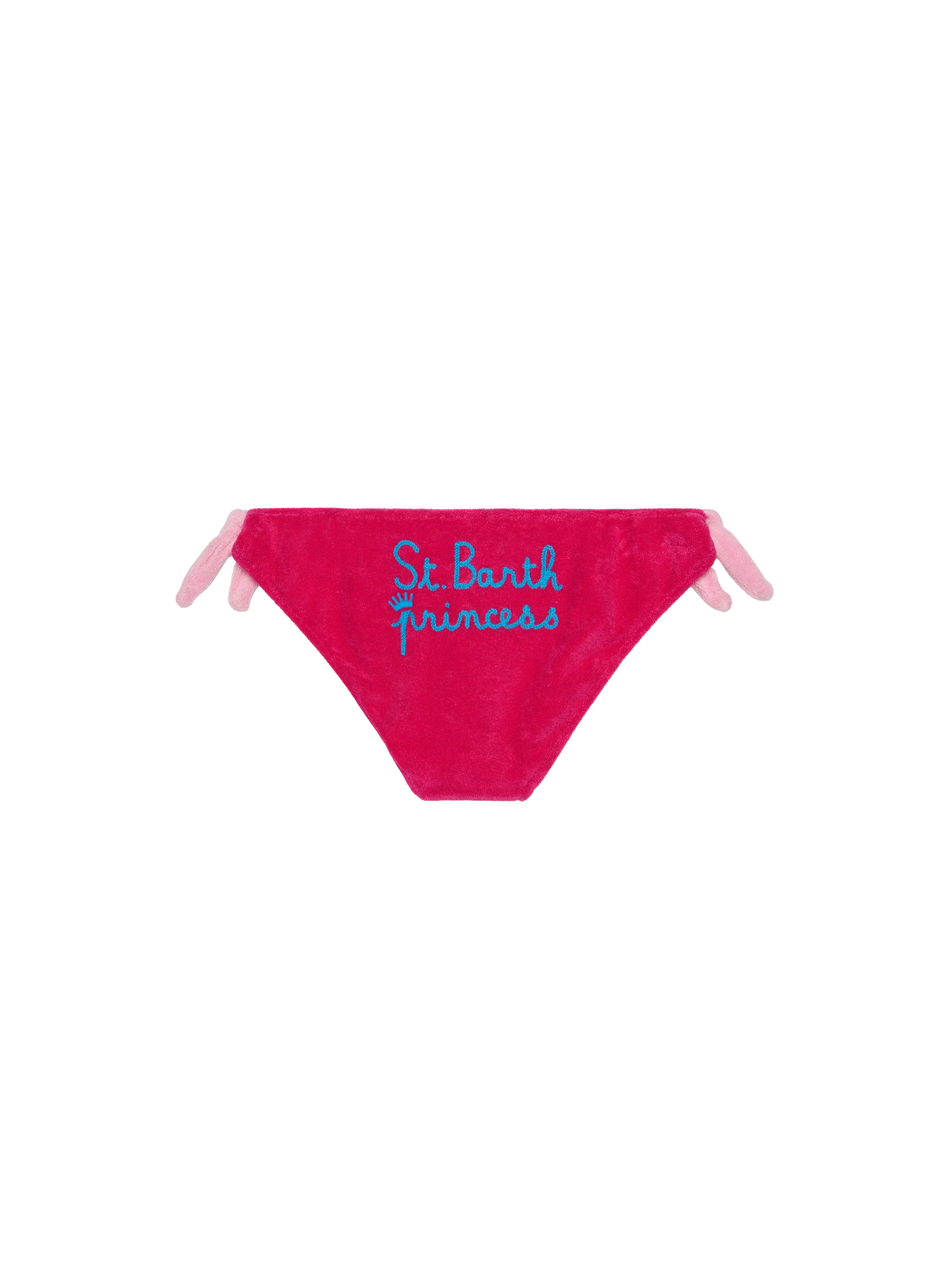 Girl fucsia swim briefs with embroidery - MC2 Saint Barth