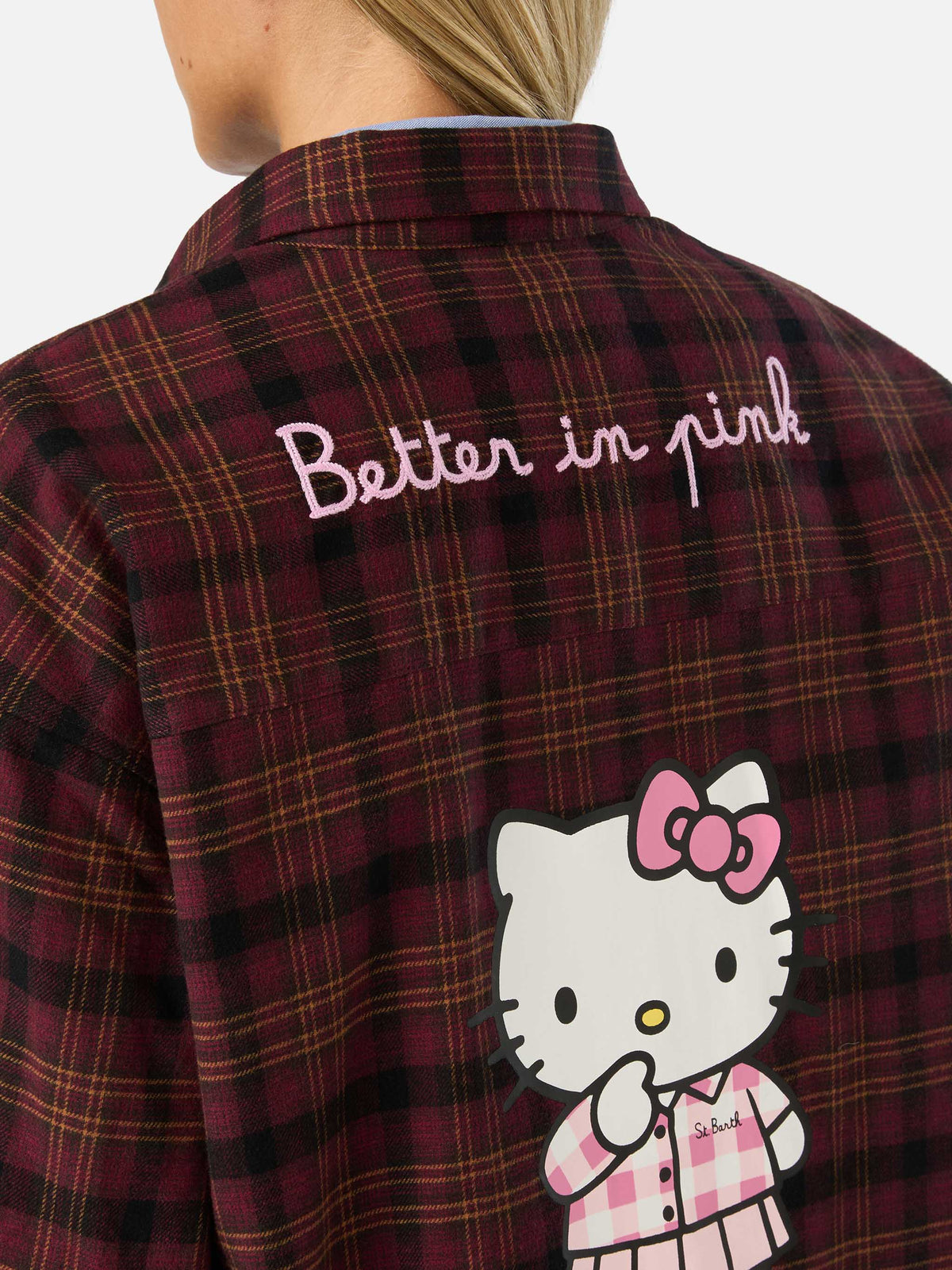 Camisa de franela de algodón Lully con bordado Hello Kitty | Special edition
