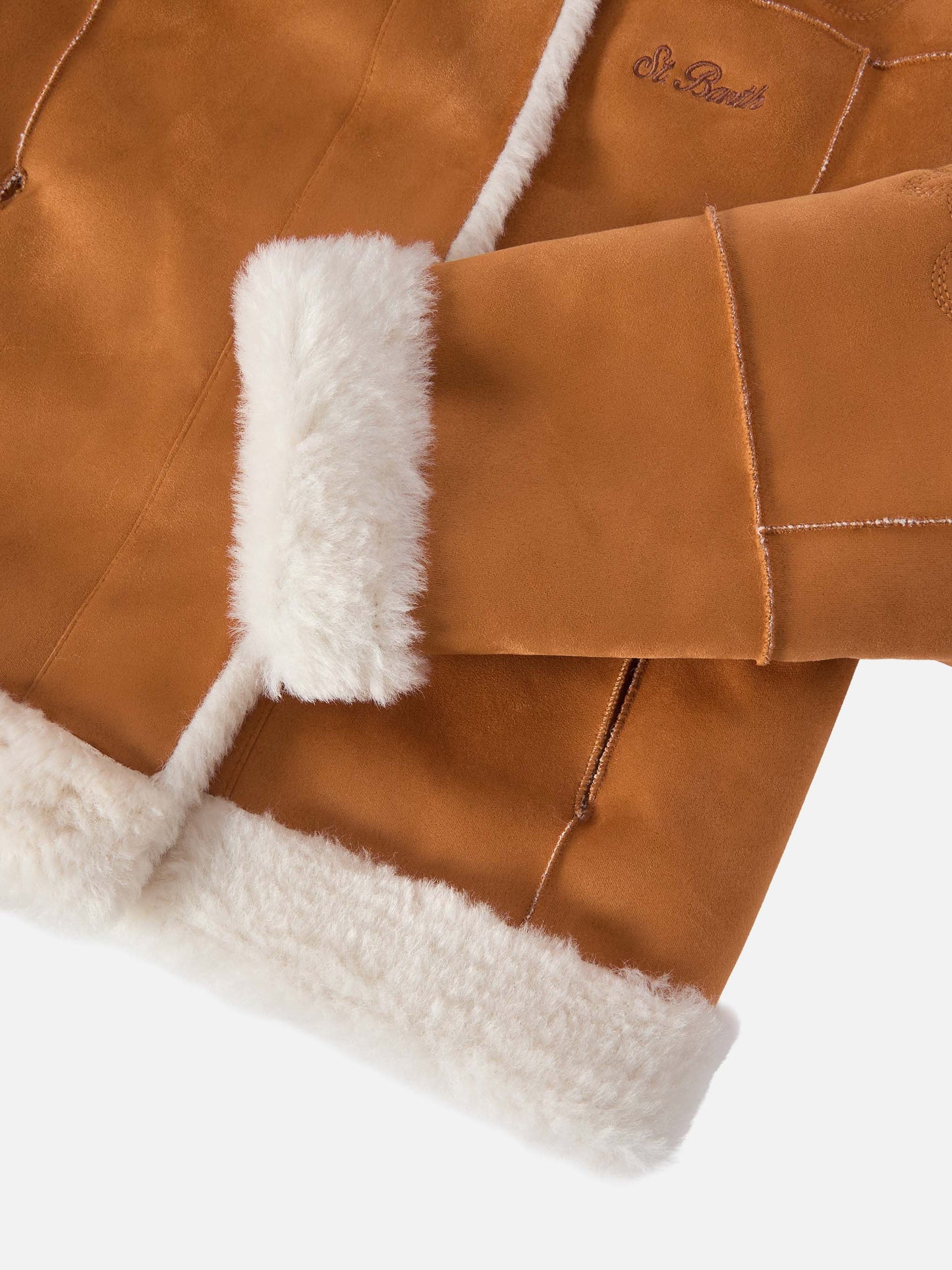 Lorayne Jr faux-shearling jacket with Western embroidery