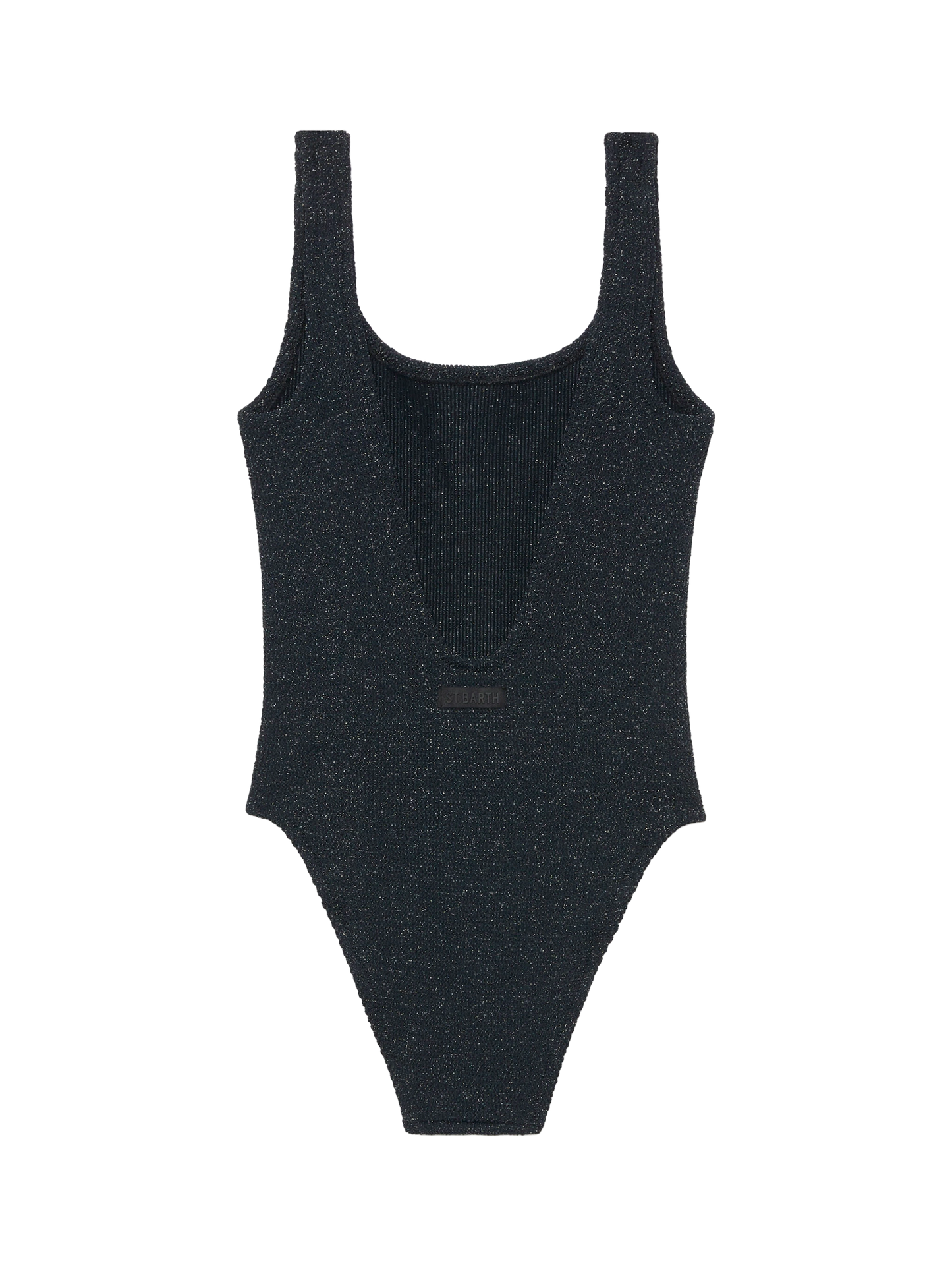 Lora crinkle lurex black one-piece swimsuit - MC2 Saint Barth