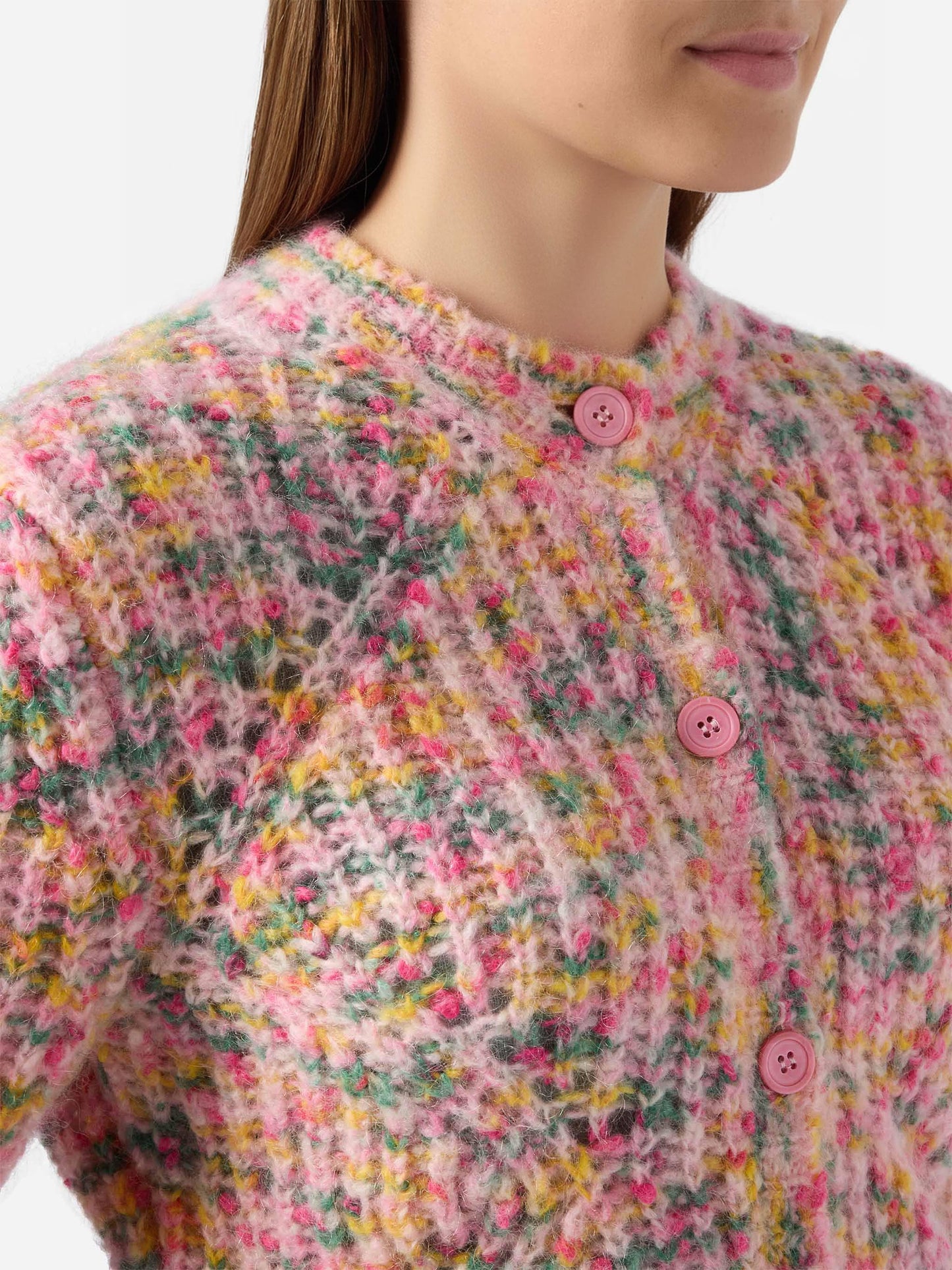 Cardigan Mabelle in filato mouliné multicolore