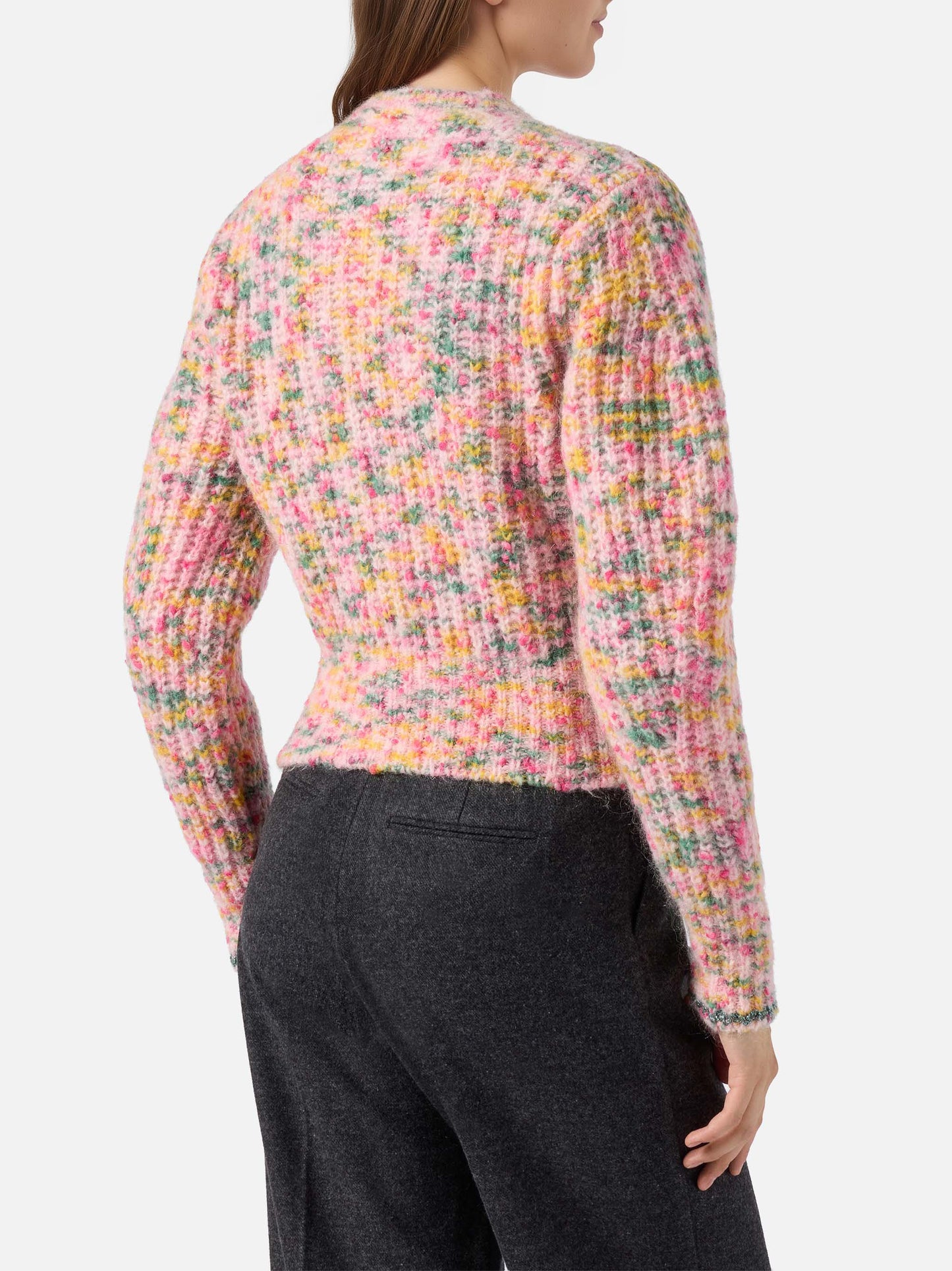 Cardigan Mabelle in filato mouliné multicolore