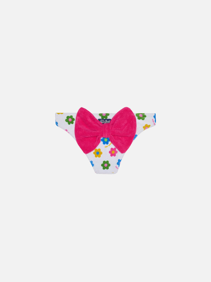 Frottee-Badehose für Mädchen mit Gänseblümchen-Print
