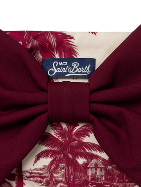 Madame swim briefs with bow and toile de jouy print | AI CO-CREATED DESIGN BY RICKDICK - POWERED BY RED-EYE - MC2 Saint Barth