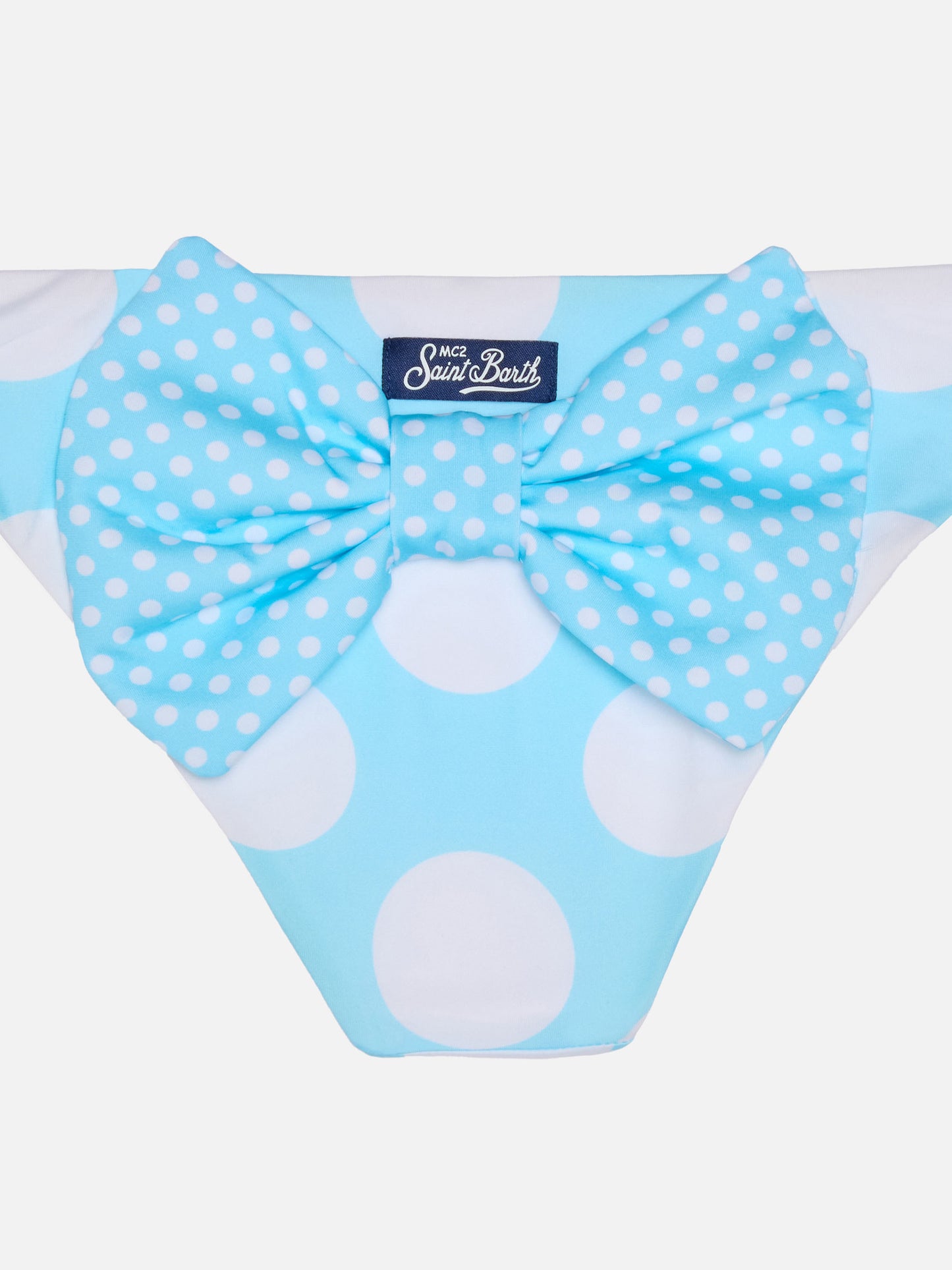 Girl swim briefs with light blue bow - MC2 Saint Barth