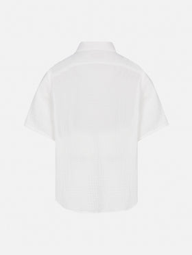 White cotton gauze polo shirt Madeira - MC2 Saint Barth