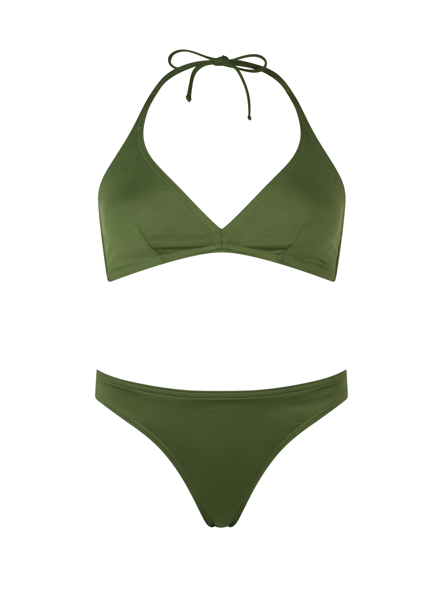 Bikini a bralette a triangolo verde militare da donna Gaia Maia