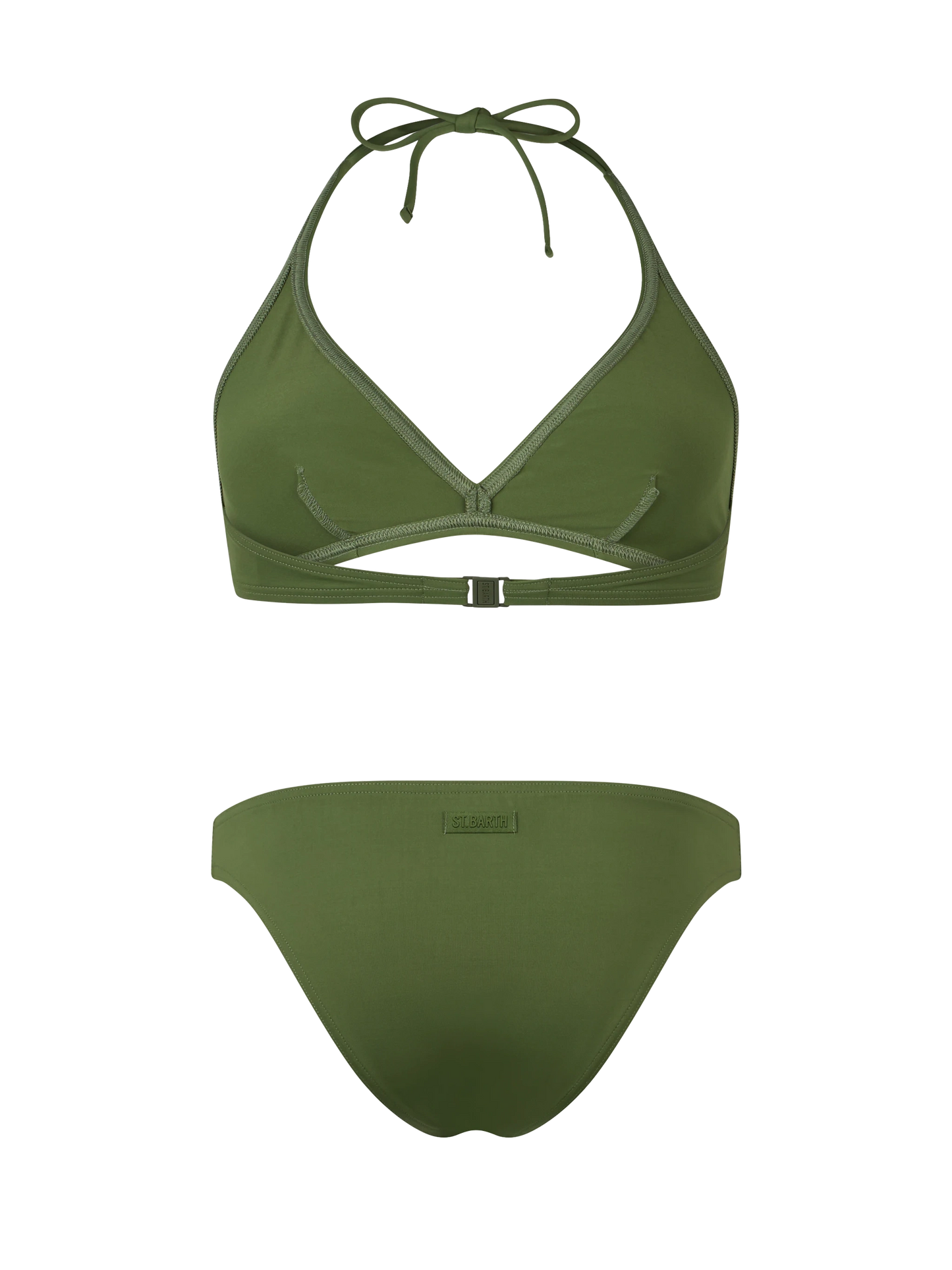 Bikini a bralette a triangolo verde militare da donna Gaia Maia