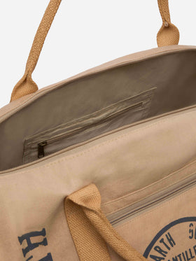 Beige travel duffel bag Maxime