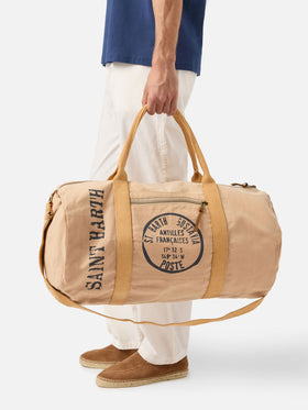Beige travel duffel bag Maxime