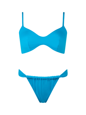 Woman turquoise scoop bralette bikini May Noelle - MC2 Saint Barth