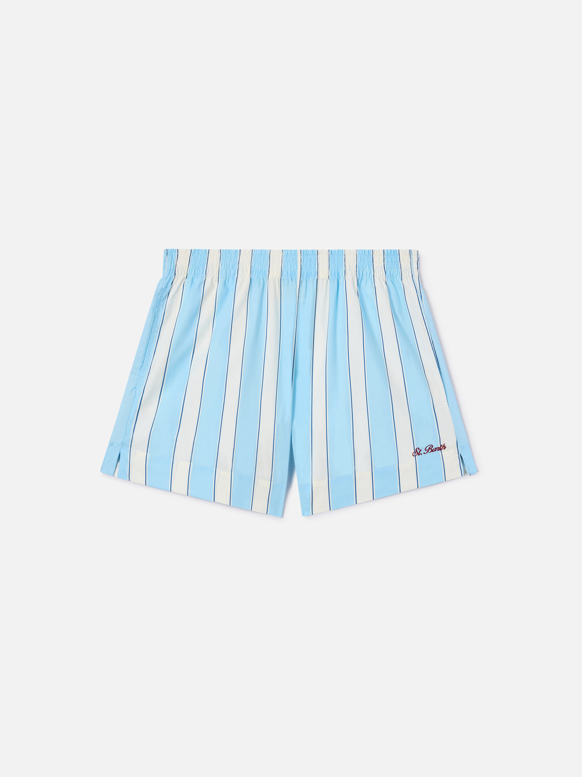 Shorts Meave in cotone a righe azzurre