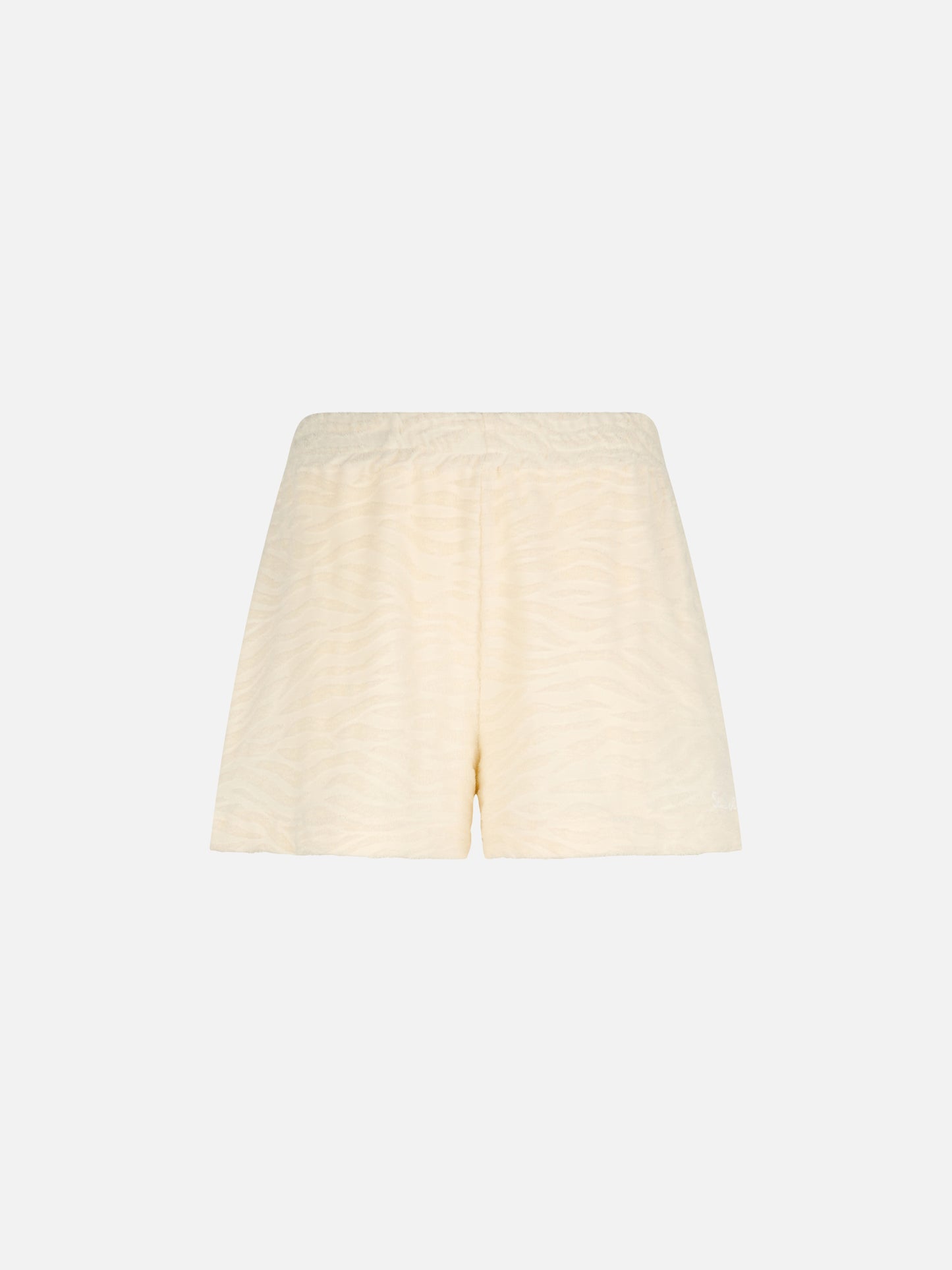 Woman terry cotton pull up shorts Meave