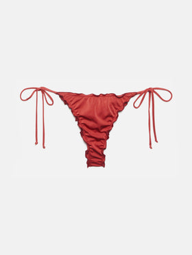 Miami cheeky shimmer brick red swim briefs