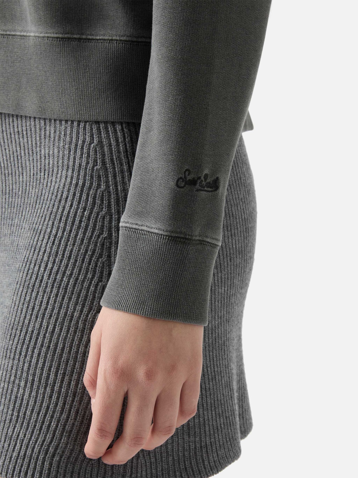 Mindy cotton hoodie with Party Animal embroidery