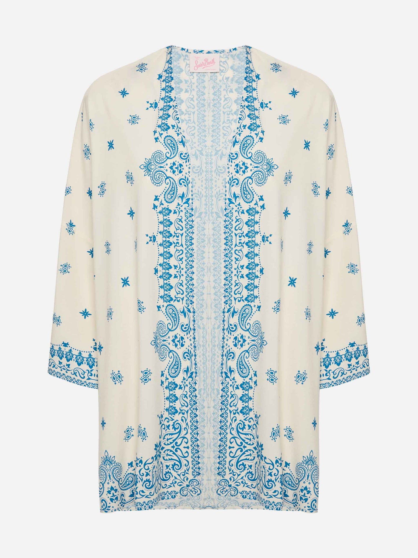 Giacca kimono con stampa bandana piazzata Milos