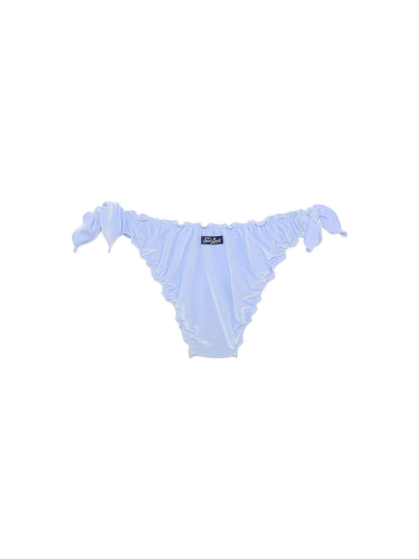 Klassische Badehose aus Samt in Mondhellblau