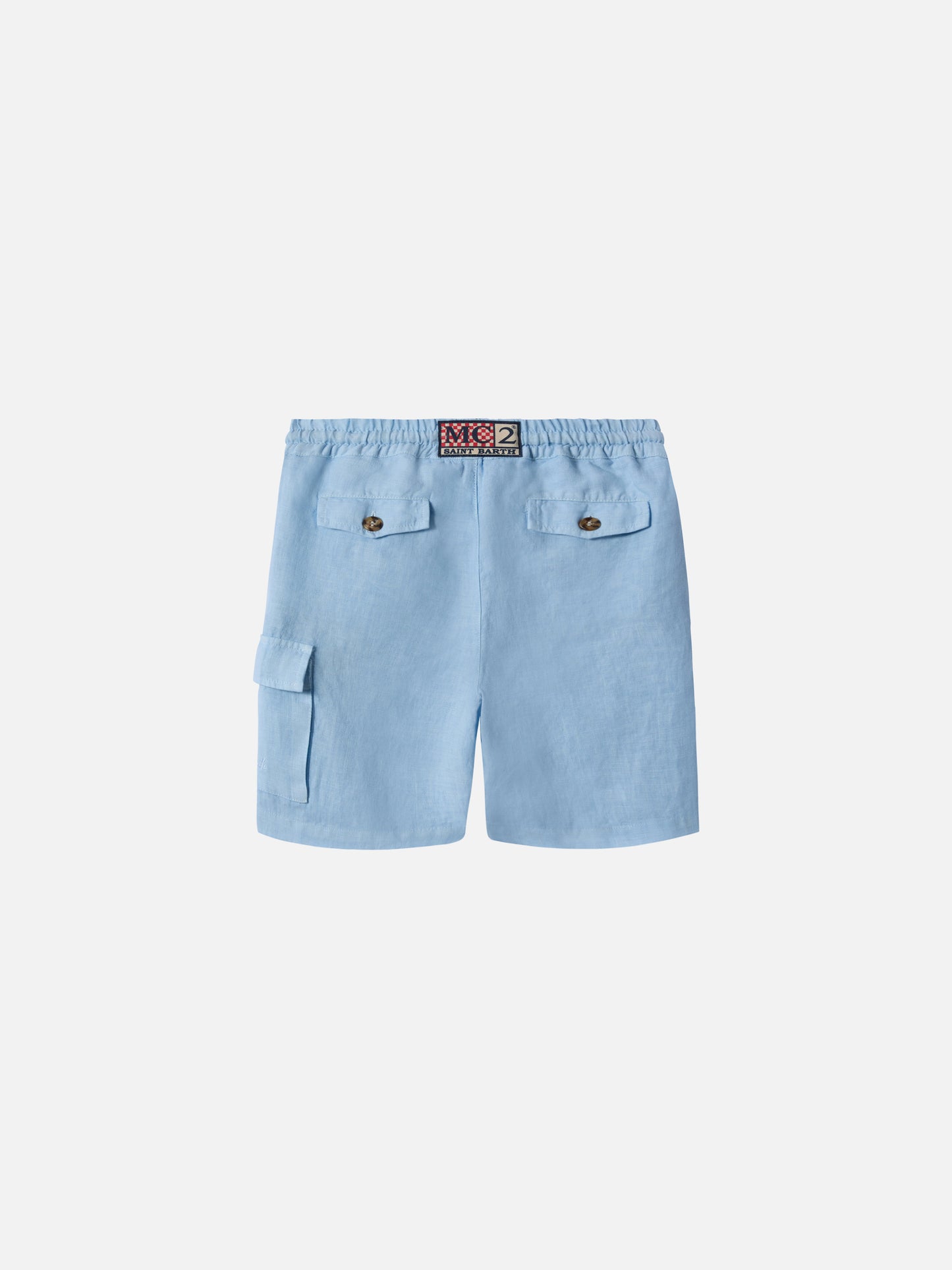 Light blue Marseille Jr shorts in linen