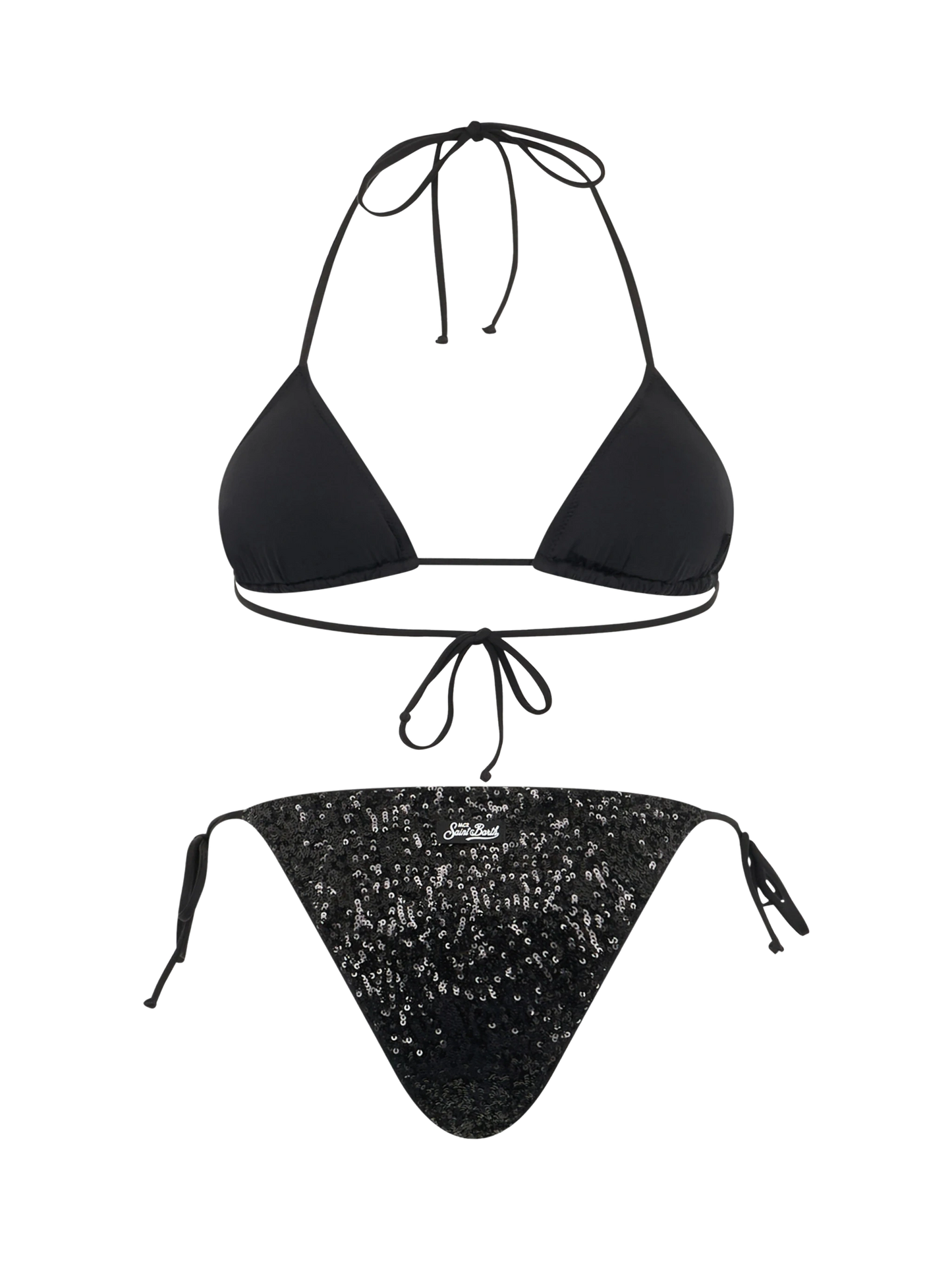 Triangel-Bikini mit schwarzen Pailletten für Damen Leah Marielle