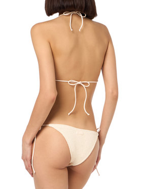 Woman beige classic crinkle swim briefs Marielle - MC2 Saint Barth
