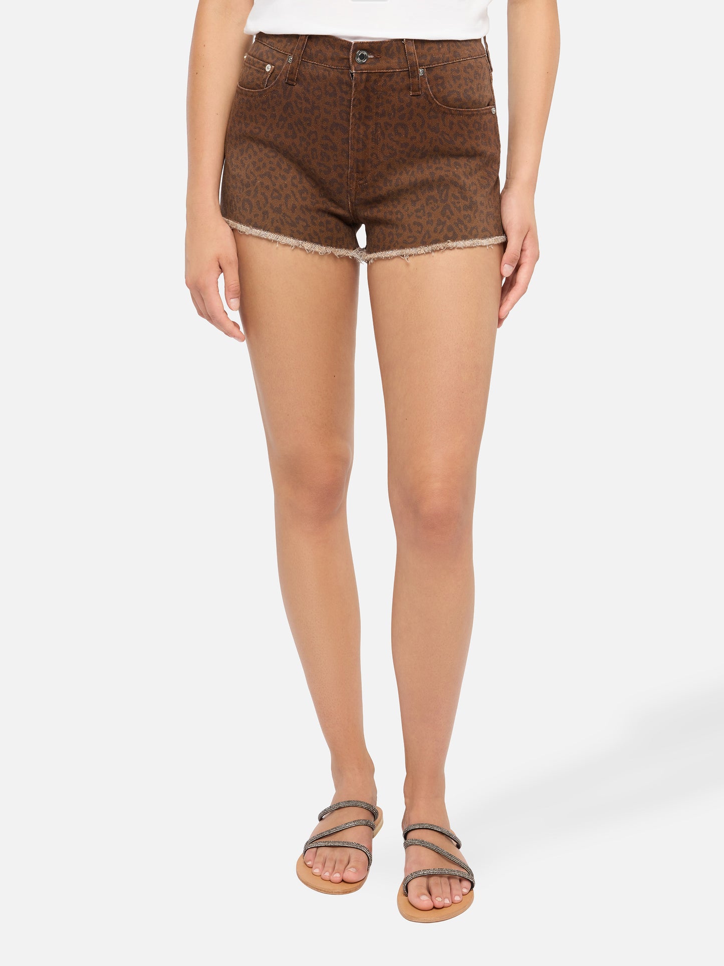 Musa-Jeansshorts mit Animalier-Print