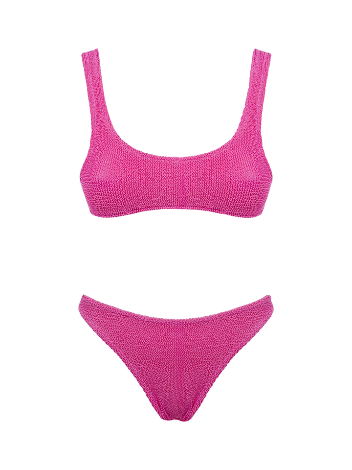 Woman pink classic crinkle bikini Naima Elise - MC2 Saint Barth