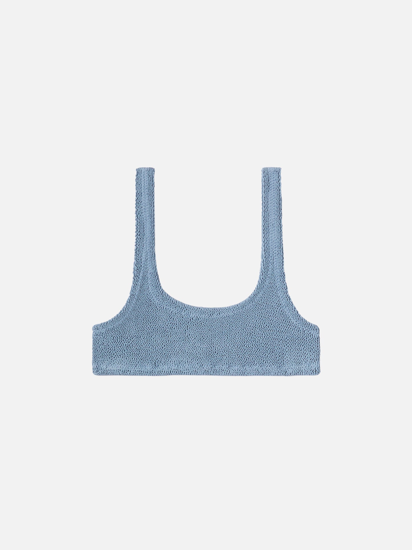 Naima crinkle classico top a bralette blu avio