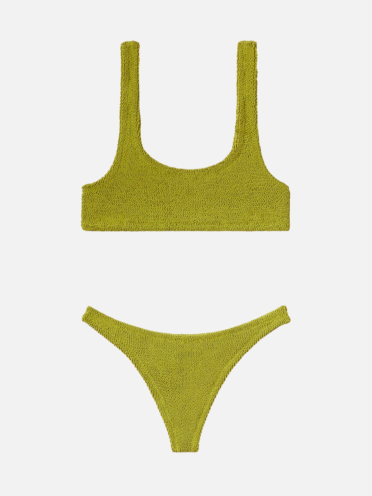 Naima pistachio crinkle classic bralette top